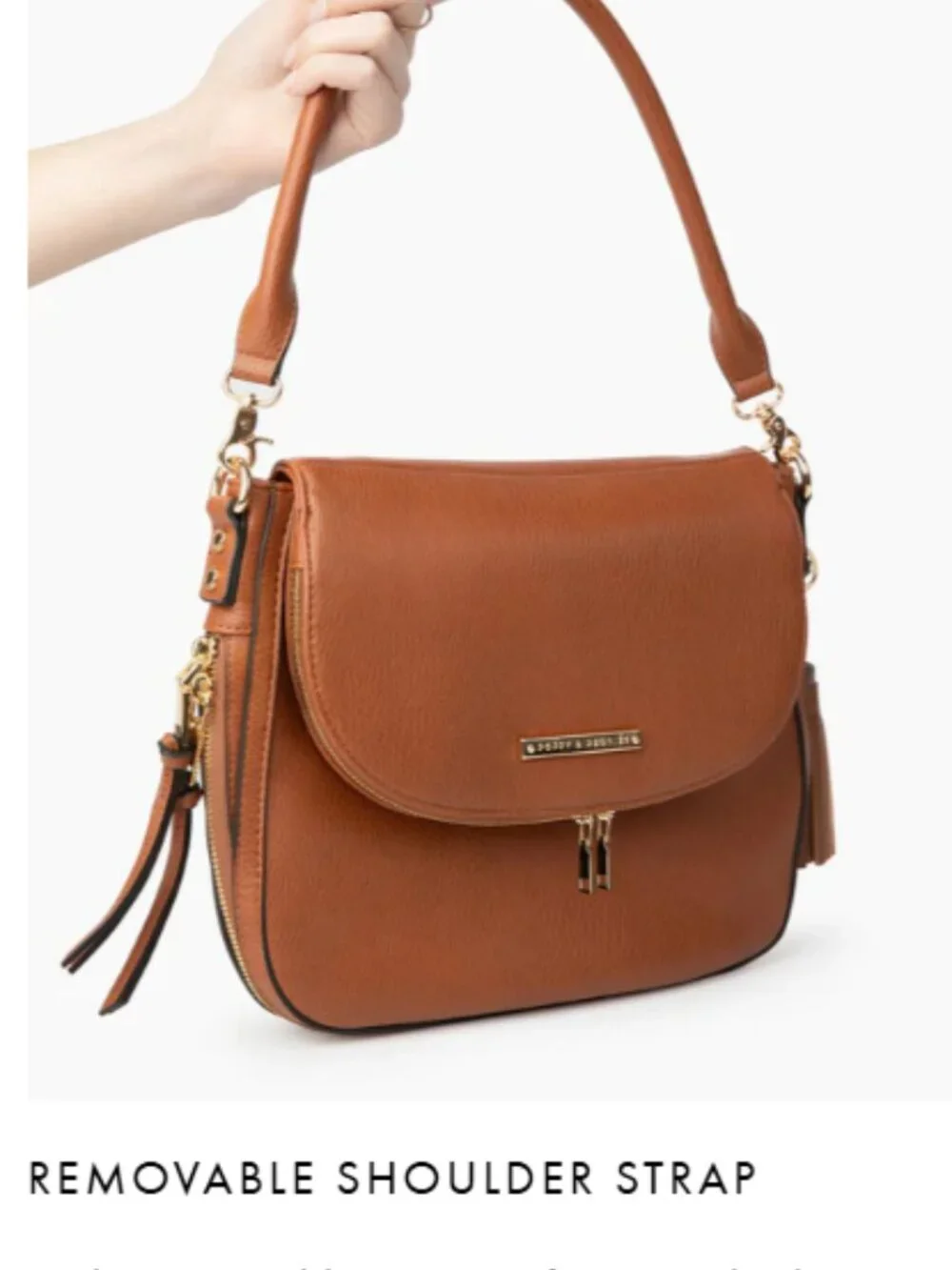 Poppy & Peonies Downtown Crossbody – Chestnut - Picture 13 of 14